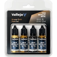 Vallejo True Metallic Metal Arcane Gold - 4 Colour Paint Set
