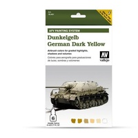 Vallejo Model Air AFV Set German Dark Yellow 6 Colour Acrylic Paint Set
