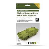 Vallejo 78408 Model Air AFV Modern Russian Green 6 Colour Acrylic Paint Set