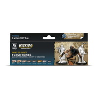 Vallejo Wizkids Premium set: Fleshtones Acrylic Paint Set (8 Colour Set)