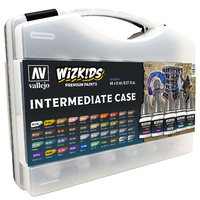 Vallejo 80261 Wizkids Intermediate Case Acrylic Paint Set (40 Colour Set)