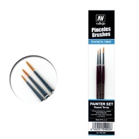 Vallejo Toray Detail Paint Brush Set (No.0, 1, 2)