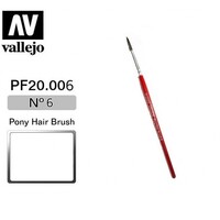 Vallejo PF20006 Brush Brush,Pony Hair,No.6