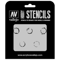 Vallejo ST-AFV002 1/35 Drum Oil Markings Stencil
