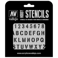 Vallejo ST-LET002 1/35 Stamp Font Stencil