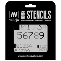 Vallejo Digital Numbers Stencil