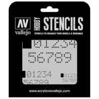 Vallejo ST-SF004 Digital Numbers Stencil