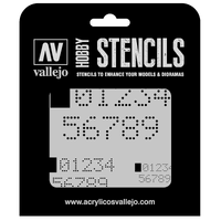 Vallejo Digital Numbers Stencil