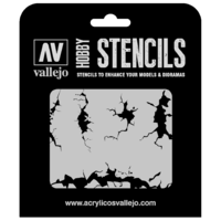 Vallejo 1/35 Cracked Wall Stencil