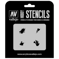 Vallejo 1/35 Petrol Spills Stencil