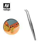 Vallejo T12009 Strong Curved Stainless Steel Tweezers (175 mm)