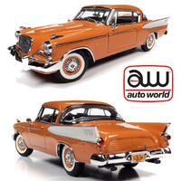 Auto World 1/18 1957 Studebaker Golden Hawk Copper & White
