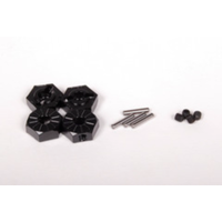 Axial Aluminum Hub Narrow 12mm Black (4), AX30427