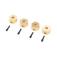 Axial Brass 7gm Hex Hubs, 4pcs, Capra UTB18