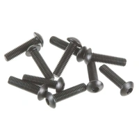 Axial Hex Socket Button Head Screw M3x12mm Black (10), AXA116