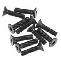 Axial Hex Socket Flat Head Screw M3x12mm Black (10), AXA146
