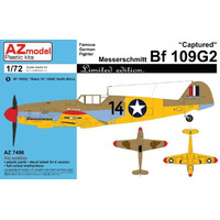 AZ Models 1/72 Bf 109G-2 Captured Plastic Model Kit 7496