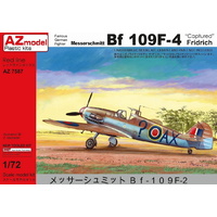 AZ Models 1/72 Messerschmitt Bf 109F-4 "Captured" Plastic Model Kit 7587