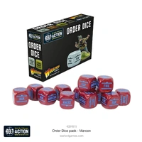 Bolt Action Order Dice: Maroon