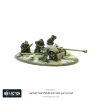 Bolt Action German Heer 75mm PaK 40 Anti-Tank Gun (Winter)