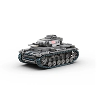 Build Army Panzer III Ausf.J WWII German Tank Model Brick Kit