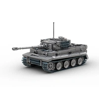 Build Army Tiger I Ausf.E (Grey) WWII German Heavy Tank Model Brick Kit