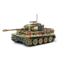 Build Army Tiger I Ausf.R Late Version (Camo) WWII German Heavy Tank Model Brick Kit