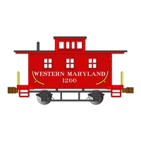 Bachmann N Old-Time Bobber Caboose - Western Maryland #1200