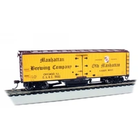 Bachmann HO Track Cleaning 40' Wood-Side Reefer - Manhattan Brewing Co. #9900 Wagon