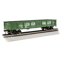 Bachmann HO 40' Gondola - Lehigh Valley #33327 - Green Rolling Wagon