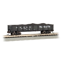 Bachmann N 40' Gondola - D&RGW (Black)