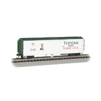 Bachmann N ACF 50' Steel Reefer - Tropicana - White & Green Wagon