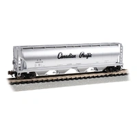 Bachmann N Canadian 4-Bay Cylindrical Grain Hopper - Canadian Pacific #386538 Rolling Wagon