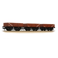 Bachmann OO 5 Plank China Clay 3-Wagon Pack BR Bauxite (Early) with Tarp. Covers