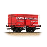Bachmann OO 7 Plank Wagon with Coke Rails 'Benzol & By-Products Ltd' Red