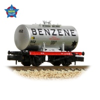 Bachmann N 14T Anchor-Mounted Tank Wagon 'Benzene' Silver
