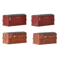 Bachmann N Type BD Containers BR Bauxite (x2) & BR Crimson (x2)