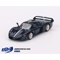 BBR 1/64 Maserati MC12 Stradale Blue Metallic w/ Stripe Diecast Model Car