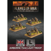 Flames of War Airborne 75mm Light Troop (x4 Plastic)