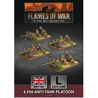 Flames of War: British: 6 pdr Anti-Tank Platoon (x4 Plastic)