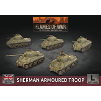 Flames of War: British: Sherman Armoured Troop (x5 Plastic)