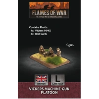 Flames of War: British: Vickers MMG Platoon (x4 Plastic)