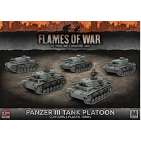 Flames of War: Germans: Panzer III Platoon (x5 Plastic)