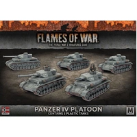 Flames of War: Germans: Panzer IV Platoon (x5 Plastic)
