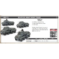 Flames of War: Germans: Sd KfZ 223 Heavy Scout Troop (x4)