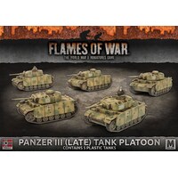 Flames of War: Germans: PANZER III (LATE) PLATOON (x5 plastic tanks schurzen)
