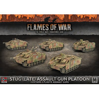 Flames of War: Germans: StuG (LATE) ASSAULT GUN PLATOON (x5 plastic tanks with schurzen)