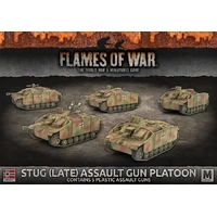 Flames of War: Germans: StuG (LATE) ASSAULT GUN PLATOON (x5 plastic tanks with schurzen)