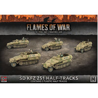 Flames of War: Germans: Sd Kfz 251 TRANSPORT (x5 plastic halftracks)