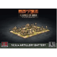 Flames of War: Germans: 10.5cm Artillery Battery (x4 Plastic)